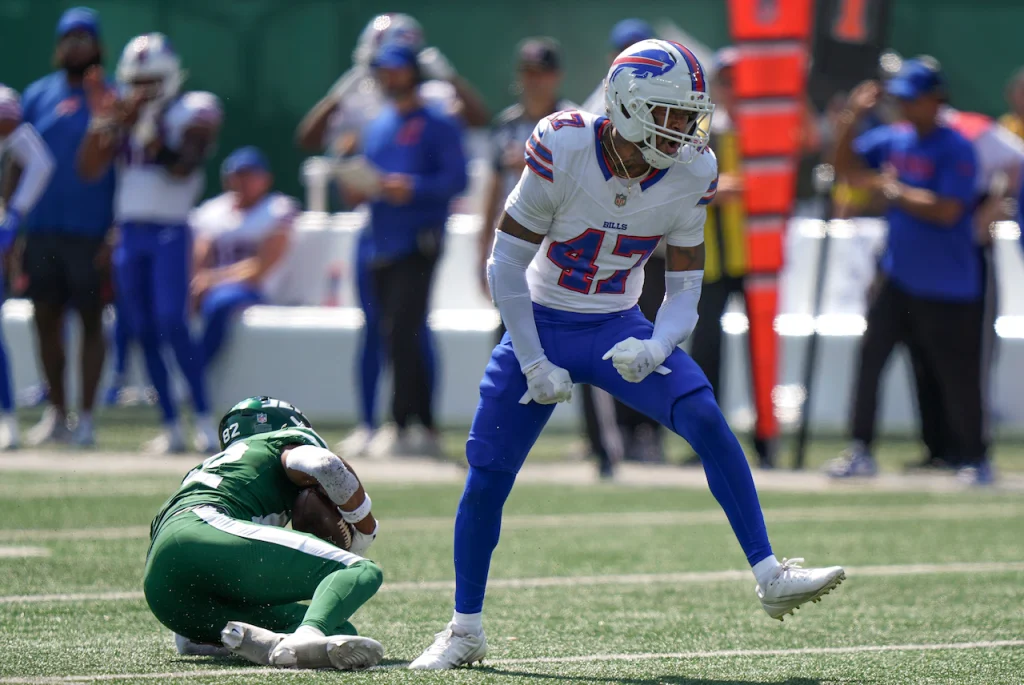 christian benford in jets bills game